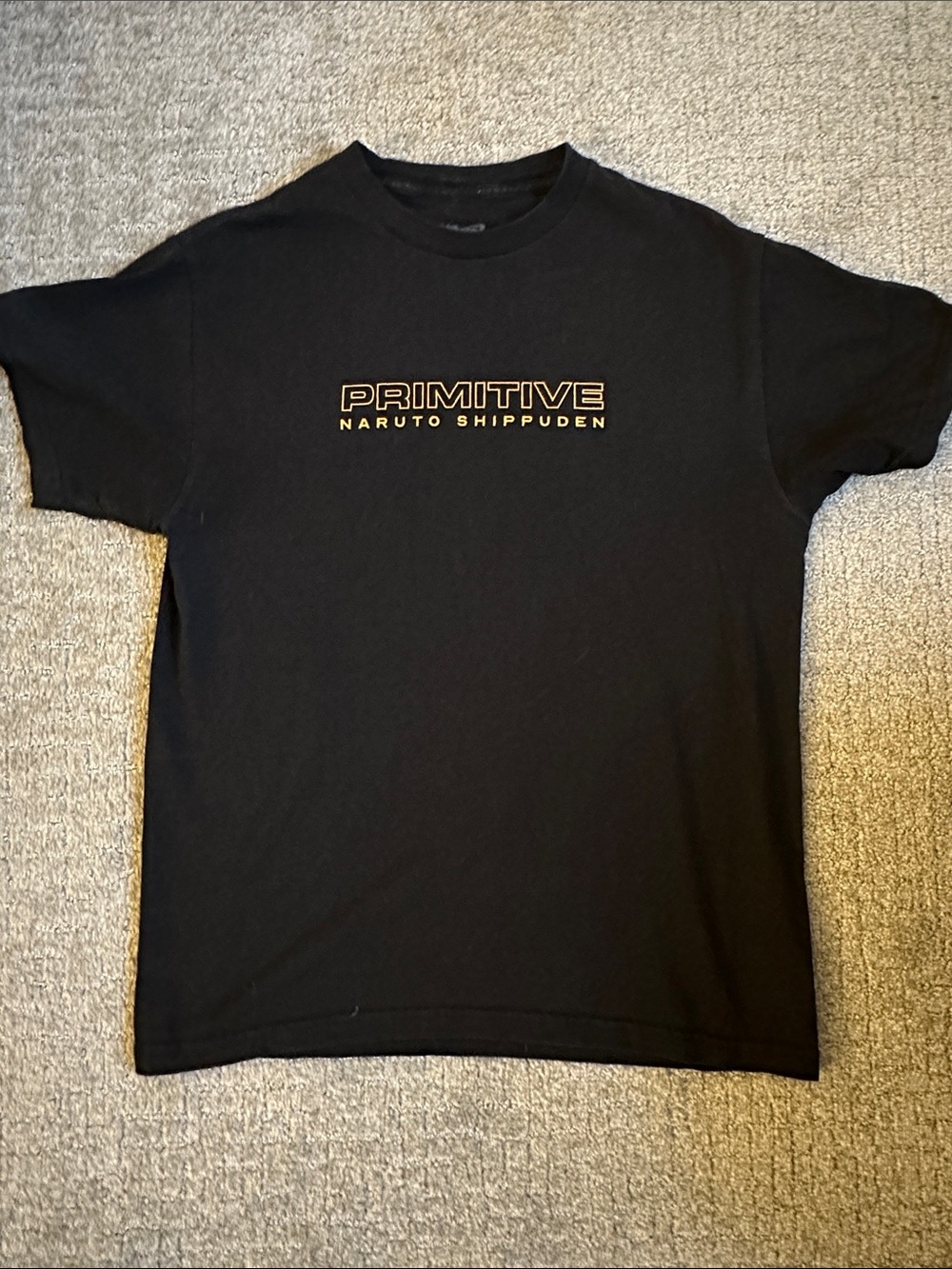 Primitive Black T-Shirt with Gold Logo